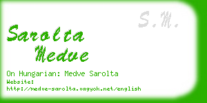 sarolta medve business card